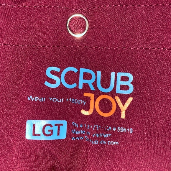 ScrubJoy Maroon Scrub Pants - Picture 2 of 2